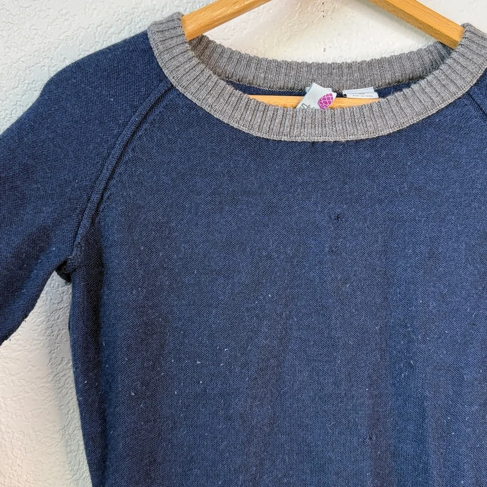 Stio Crew Neck Sweater Merino Wool Blue and Gray size Medium - Picture 11 of 14